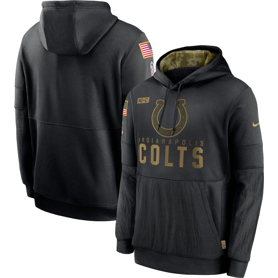 Men Indianapolis Colts Black Salute To Service Hoodie Nike NFL Jerseys->minnesota vikings->NFL Jersey